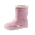 thumbnail image 2 of HAOTAGS Rain Boots for Women, Waterproof Casual Rainy Day Wear Shoes Pink 7.5, 2 of 4