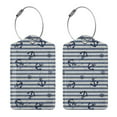 thumbnail image 3 of Hirioo Anchors And Steering Wheel Print Leather Luggage Tag with Stainless Steel Loop ,Privacy Flap and Address Card for Travel Bag Suitcase-2 PCS, 3 of 5