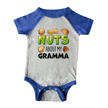 

Inktastic Nuts About My Gramma Peanut Almond Pistachio Gift Baby Boy or Baby Girl Bodysuit