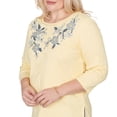 thumbnail image 4 of Alfred Dunner Womens Floral Embroidered Sunshine Top, 4 of 4