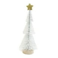 thumbnail image 2 of Mini árbol de Navidad artificial con nieve de 25 cm con base de madera, decoración navideña para mesa, fiestas, Año Nuevo y Navidad., 2 of 8