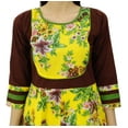 thumbnail image 2 of Bimba Floral Kurti Cotton Long Kurti 3/4 Sleeves Indian Party Dress Etnic Wear, 2 of 7