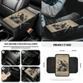 thumbnail image 6 of Renewold Crow Skull Butterfly Retro Car Seat Cover Full Set 14 PCS, with Steering Wheel Seat Belt Pad Garbage Bin Armrest Pad Rearview Mirror Handbrake Cover Set Coaster Halloween Auto Decor, 6 of 7