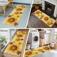 thumbnail image 5 of Sunflower 2'x6' Runner Rugs for Hallway Kitchen Bedside Non Slip Washable, Yellow Floral Elegant Pastoral Flowers Rustic Entryway Rug Runners with Rubber Backing, Long Carpet Runner for Laundry Room, 5 of 8