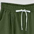 thumbnail image 5 of Zanvin Womens Shorts, High Waisted Linen Half Shorts, Women's Summer Casual Five Points Large Size Cotton Linen Pants, Soft and Breathable, Army Green, XXXXL, 5 of 7