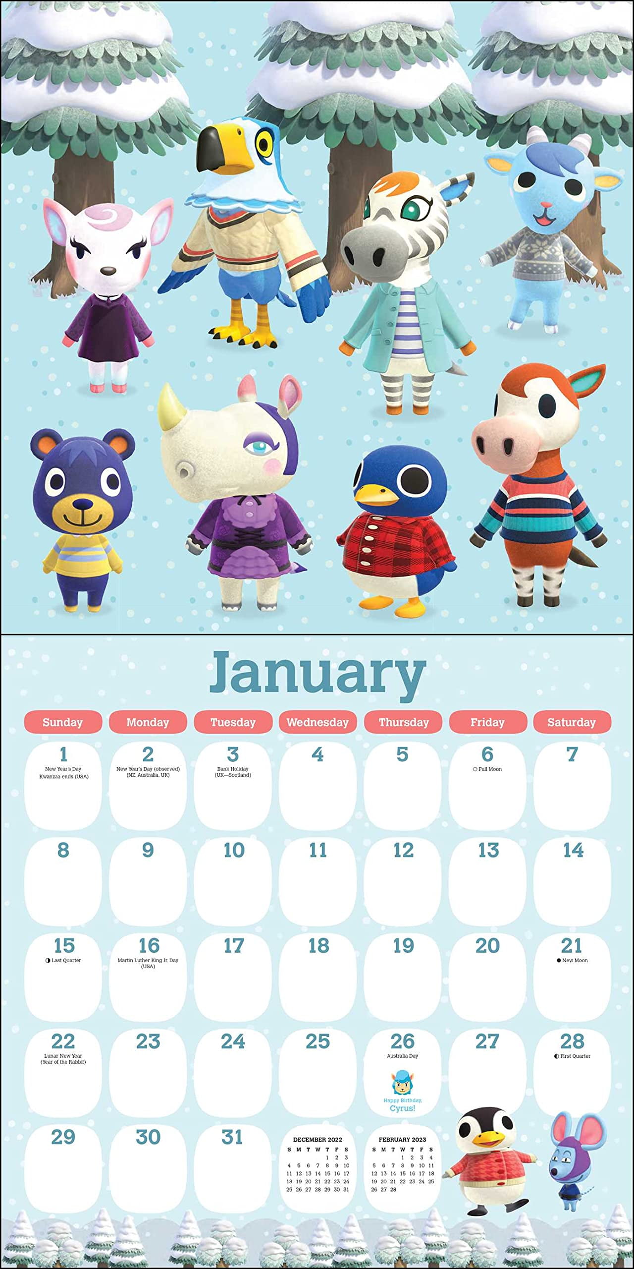Animal Crossing: New Horizons 2023 Wall Calendar (Calendar) - Walmart.com