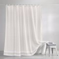 thumbnail image 3 of Shower Curtains for Bathroom, Farmhouse Beige White Striped Waterproof Fabric Shower Curtain, Modern Stripes Decorative Bathroom Curtain for Bathtub, 36"x72", No Hooks Included, 3 of 9