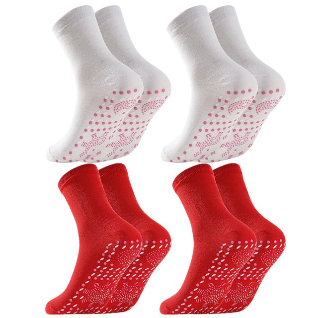 Calcetines hipertermia masaje Magnéticos JShteea 4 pares Elásticos Suaves y Acogedores para Hombres mujeres
