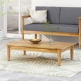 thumbnail image 2 of GDF Studio Plumb Outdoor Acacia Wood Coffee Table, Teak, 2 of 8