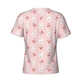 thumbnail image 6 of Vsdgher Rabbit And Cherry Print Men's Dry Fit Mesh Athletic Shirts Moisture Wicking Tennis T-Shirt Tops, 6 of 9