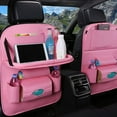 thumbnail image 4 of Car Organizer Backrest Protector PU Leather Car Seat Protector with Foldable Tablet Holder Waterproof Backrest Protector Backrest Bag for Children (1 Pack), 4 of 7