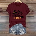 thumbnail image 2 of DondPO Women's T-Shirts Women's "Yes I Can Drive A Stick!" Printed T Shirt Shirts for Women Womens tops Red M, 2 of 4