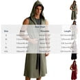 thumbnail image 3 of UTSJKR Men’s Sleeveless Hooded Long Vest Robe with Waist Belt for Medieval Wizard Cosplay Halloween Party Role‑Play Costume Outfit Gray L, 3 of 9