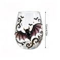 thumbnail image 3 of 1PC Halloween Drinking Glass,2D Black Bat Printed Design Gothic Decor Tumbler,Stemless Glass Drinking Glass for Halloween Parties and Holiday Gatherings., 3 of 5