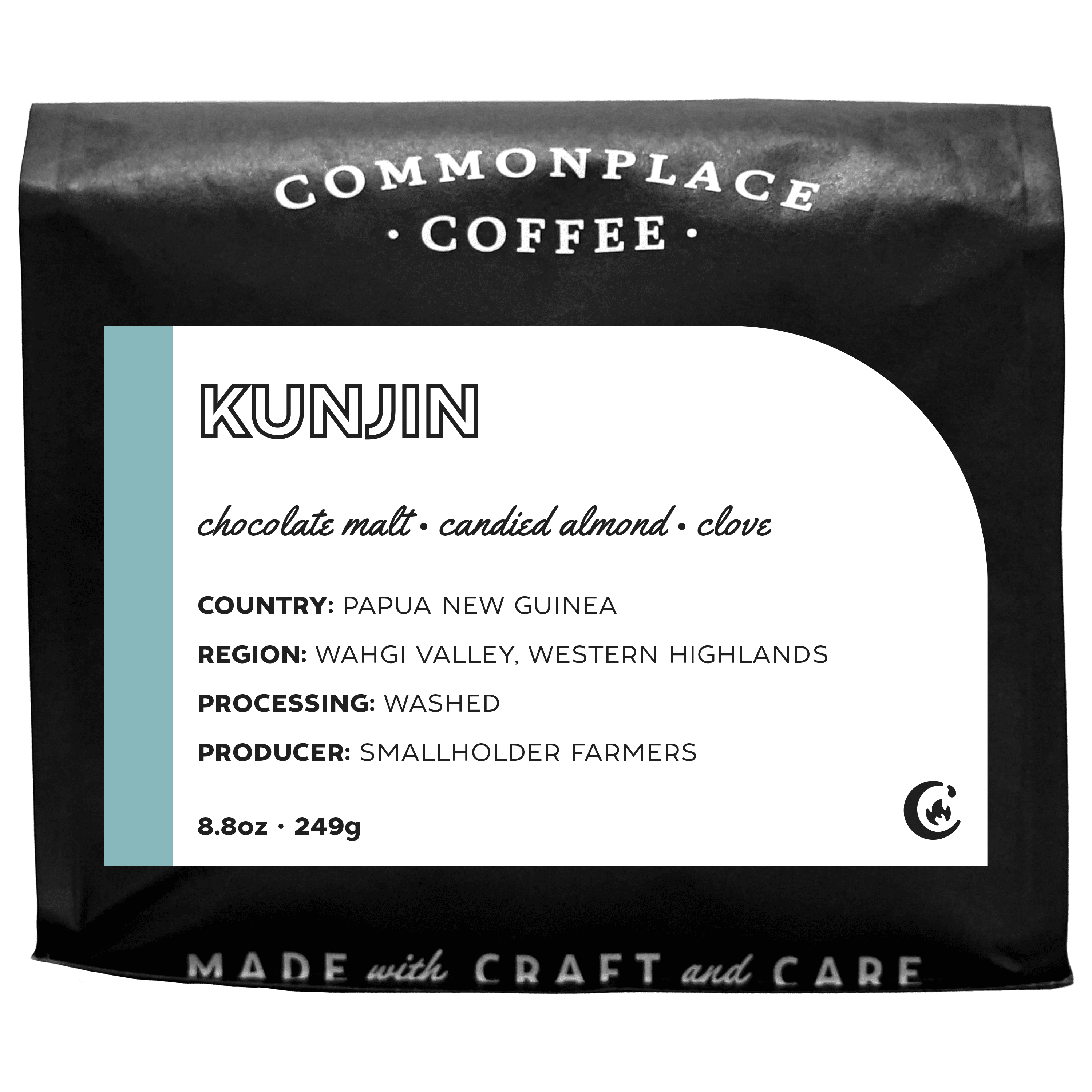 Commonplace Coffee - Kunjin PNG, Whole Bean, Medium Roast, 8.8oz