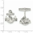 thumbnail image 2 of Beautiful Sterling Silver Anchor with dangle rope Cufflinks, 2 of 2