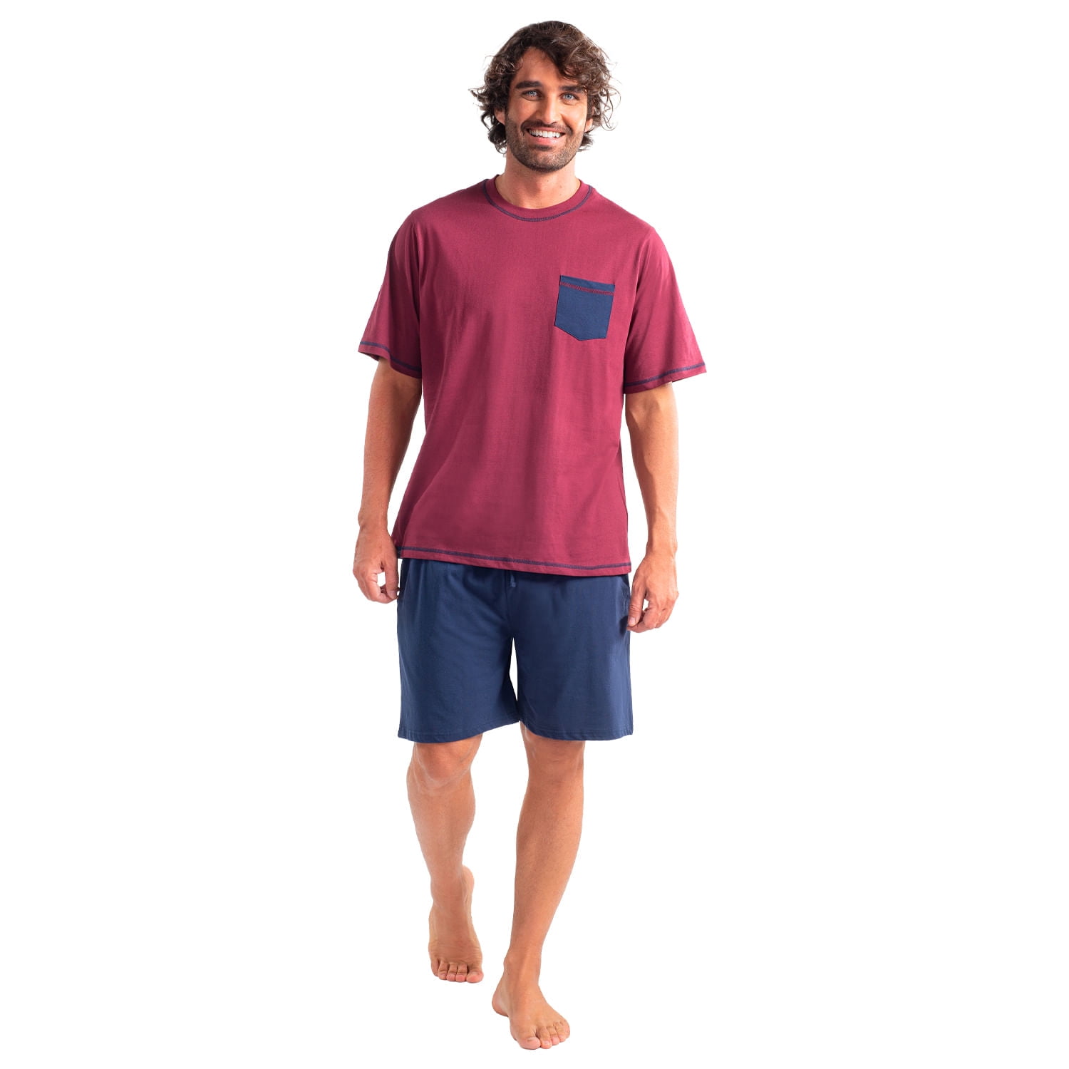 Pijama Corto Algodón Hombre Talla S