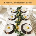 thumbnail image 4 of Coffee Beans Round Placemats Set of 6 Vintage Wooden Spoon Dark Brown Cafe Bean Place Mats Indoor Woven Table Mats Washable Heat-Resistance Braided Dining Table Placemats for Kitchen Party 15 Inch, 4 of 7
