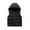 Black, variant on SELONE Vest Toddler Boy with Pockets Hooded Zipper Solid Sleeveless Fall Winter Coats Black 5 Years