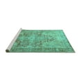 thumbnail image 2 of Ahgly Company Machine Washable Indoor Rectangle Persian Turquoise Blue Traditional Area Rugs, 7' x 10', 2 of 4