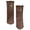 Coffee, variant on Jamicy Women's Ruffle Socks Solid Color Lettuce Edge Comfort Breathable One Size Ankle Casual Fashion Dress Floor Socks