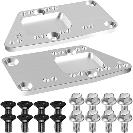 YIUIY for LS Swap Motor Mounts Adapter Plates for SBC Vehicle to LS Engine LS1 LS2 LS3 LS6 LQ4 LQ9 L33 L92 L99 LR4, for LS Conversion Swap Bracket Adjustable Universal (Silver)