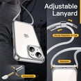 thumbnail image 3 of JETech Crossbody Case for iPhone 14 6.1-Inch with Adjustable Lanyard Strap, Clear Transparent Anti-Yellowing Shockproof Protective Phone Cover with Neck Cord (Starlight), 3 of 6