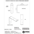 thumbnail image 2 of Ekena Millwork 2"W x 8"D x 6 3/4"H Steel Truss Shelf Bracket, White Primer, 2 of 11