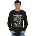 thumbnail image 3 of Firefighter Whats Your Superpower Men's Big & Tall Long Sleeve Graphic Tee Brisco Brands 2X, 3 of 5