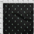 thumbnail image 2 of oneOone Cotton Poplin Twill Black Fabric Leaves & Flower Floral Dress Material Fabric Print Fabric By The Yards 56 Inches Wide, 2 of 4
