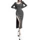 thumbnail image 2 of Txlixc Vestido de mujer de moda medio largo con tirantes sin mangas de color sólido y tirantes de hombro delgado Txlixc moda, 2 of 9