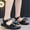 Black, variant on Bow Sandals for Girls Dressy Summer Shoes Comfy Open Toe Princess Flats Toddler Beach Footwear for Kids Pink