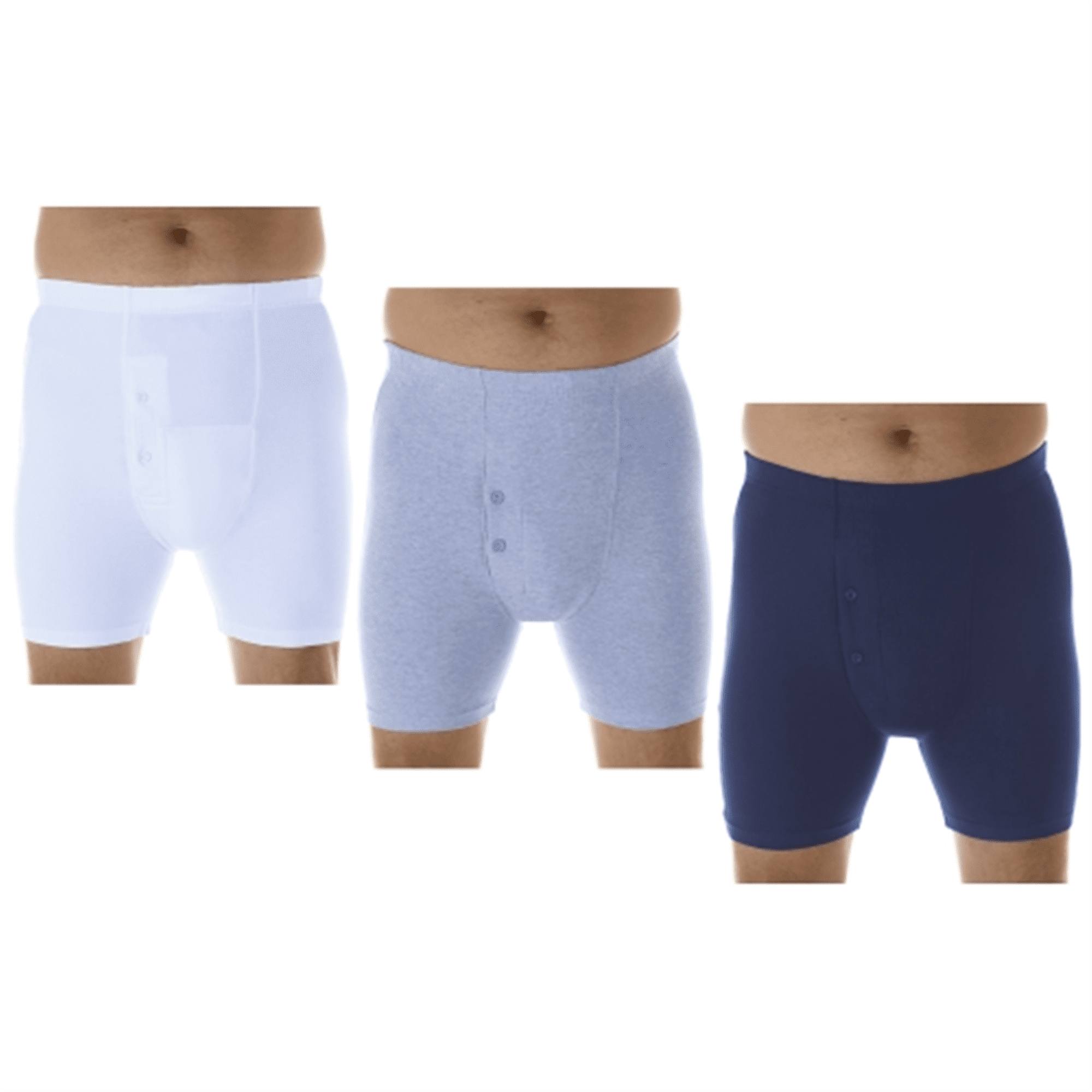 WearEver Men's Washable Incontinence Briefs Leak Control Underwear WHITE,  SM-3X