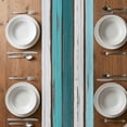 thumbnail image 6 of Turquoise Teal Table Runner - 48 Inch Long, Kitchen Dining Table Runner Dresser Scarves, Farmhouse Retro Ombre Wooden Grain Farmhouse Decor for Coffee Tables Wedding Party Banquet, 6 of 8