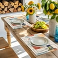 thumbnail image 6 of Placemat Abstract Impressionism Geometric Placemats for Dining Table Square Line Circle Texture Washable Table Mats for Party Kitchen Dining Decoration, 6 of 7