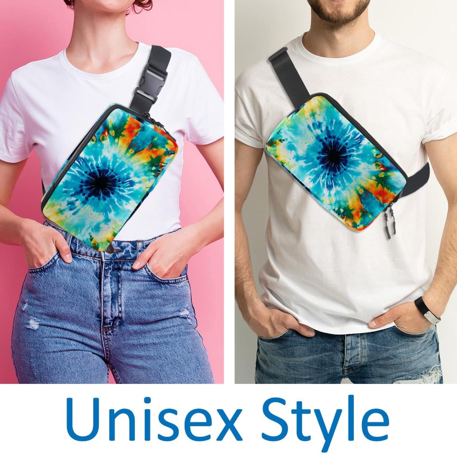 Tie-dye Lightweight Adjustable Waist Pack with Extension Strap - Unisex Running Belt Fanny Pack