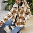 thumbnail image 3 of SWSMCLT Women's Vintage Jacket Soft Outerwear Fashion Coat Winter Fall Spring Stretch Casual Zip Front Pocket Loose Brown Coffee X-Large, 3 of 4