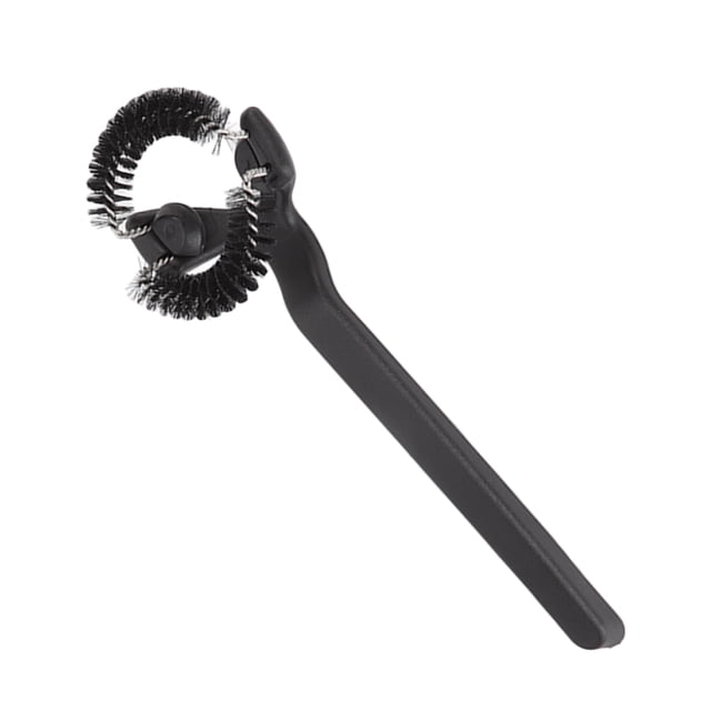 Brosse de Nettoyage de Tête de Groupe, Poils en Nylon Conception Ergonomique Brosse de Nettoyage de Machine à Café Ronde Poignée Droite pour Café 51mm / 2in, 58mm / 2.3in