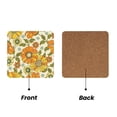 thumbnail image 2 of Multi-Shape Mdf Cork Coaster 4 Pieces Of Anti-Slip, Anti-Wear And Anti-Fouling 3.9in Easy To Clean And Stable Structure Groovy Flowers (3) Square, 2 of 7