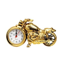 Motorcycle Shaped Desk Clock Unique Decorative Quartz Table Clock for Office Home Bedroom Living Room Gift Idea