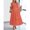 Orange, variant on Women Orange Long Sleeve High Waist Tiered Flowy A-Line Boho Maxi Dress