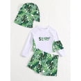 thumbnail image 3 of Baby Boy Tropical & Letter Graphic Raglan Sleeve Swimsuit, 3 of 5
