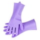 thumbnail image 5 of Guantes de silicona para lavavajillas, guantes reutilizables para lavavajillas, cepillo de limpieza resistente al calor con esponjas para cocina, limpieza, baño, lavado de coches (púrpura), 5 of 5