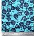 thumbnail image 1 of Soimoi Crepe Silk Fabric Artistic Floral Decor Fabric Printed Yard 42 Inch Wide, 1 of 3