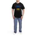 thumbnail image 5 of CafePress - Peace Love Ukraine Pajamas - Men's Dark Loose Fit Cotton Pajama Set, 5 of 7