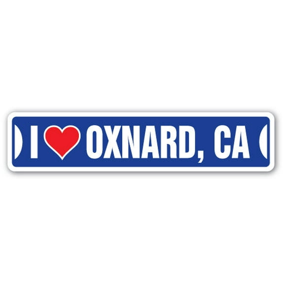 I LOVE OXNARD CALIFORNIA Street Sign ca city state us wall road décor gift