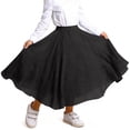 thumbnail image 5 of FAHXNVB Girls Cotton Linen Maxi Skirt Elastic Waist Flowy Summer Skirts Solid Color Lightweight Skirts 4-15 Years, 5 of 6