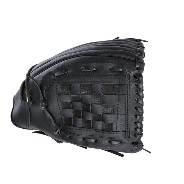 Soidarity Béisbol PU Guante de cuero Deportes al aire libre Béisbol Softbol Práctica Entrenamiento Guante Deportes Equipo Béisbol negro 12.5 pulgadas Soidarity OD000036-06B