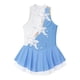thumbnail image 5 of Vestido de leotardo de ballet para niñas, patinaje artístico, sin mangas, con lentejuelas brillantes, decorado con flores y espalda hueca, traje de ballet de salón, 5 of 5