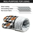 thumbnail image 7 of Cute Oven Mitts,Checkered Halloween Pumpkin Pattern Oven Mitt 2-Pack Set,Kitchen Gloves for Oven,Heat Resistant Oven Mitts 7.7"x12", 7 of 7